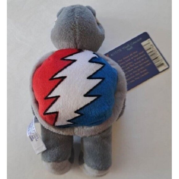 Stealie Grateful Dead Bean Beanie Turtle Plush Doll Grey Hippie Concert Tour NWT - Picture 4 of 5